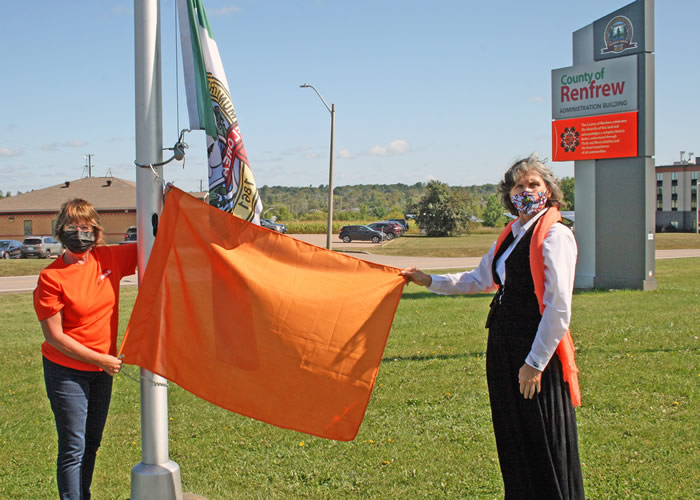 Orange Flag Raised at County Orange Flag Raised at County